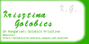 krisztina golobics business card